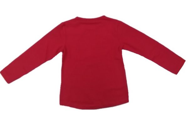 Camiseta niña manga larga blanca y roja