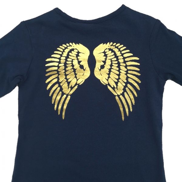 Camiseta niña manga larga estampado alas