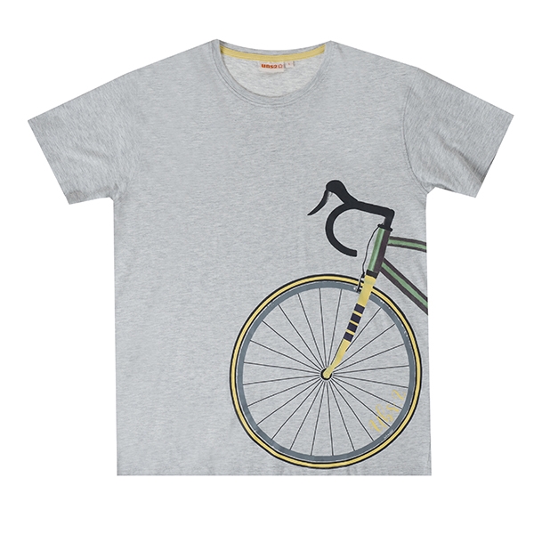 Camiseta niño manga corta estampado bicicleta